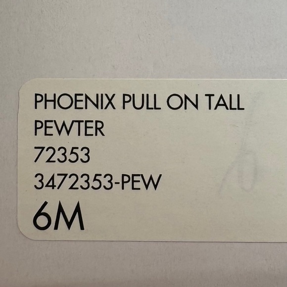 FRYE & CO Pewter Phoenix Tall Leather Womens Boots‎  Color Pewter  Size 6  NWT - Picture 9 of 10
